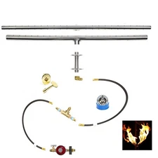 T12ITCK+: IN-TABLE DIY GAS FIRE PIT KIT & 12" LIFETIME WARRANTED 316 BURNER