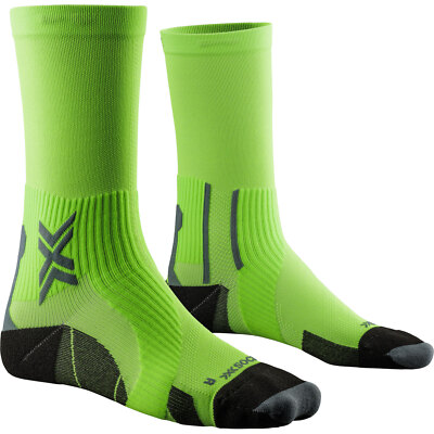 X.Socks Run Perform Crew Fluo Green | Reduzierung der Druckstellen, Top Komfort
