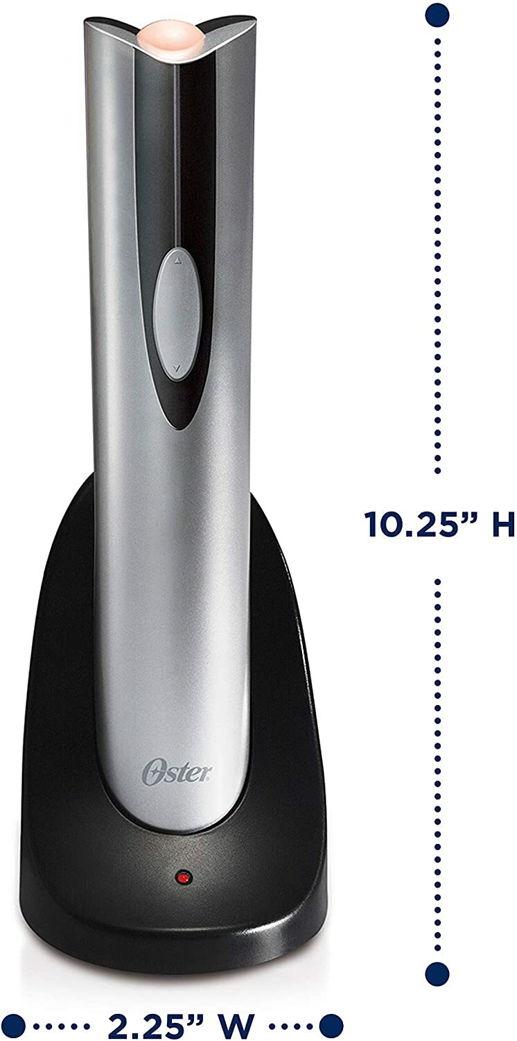 Oster Cordless Electric Wine Bottle Opener with Foil Cutter