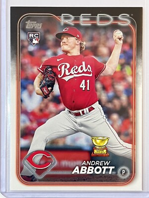 2024 Topps Series 1 #214 Andrew Abbott Cincinnati Reds RC Rookie Cup NM/Miint