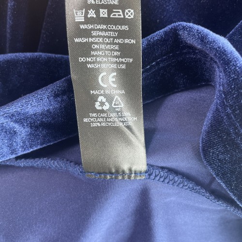 Sehr Samt gerafftes Bleistiftkleid, Größe UK 12, marine, UVP 45£ - Bild 9 von 14