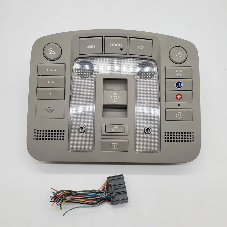 Acura RL 2005-2008 consola aérea domo mapa luces lámpara Homelink OnStar OEM Foto 4 de 4