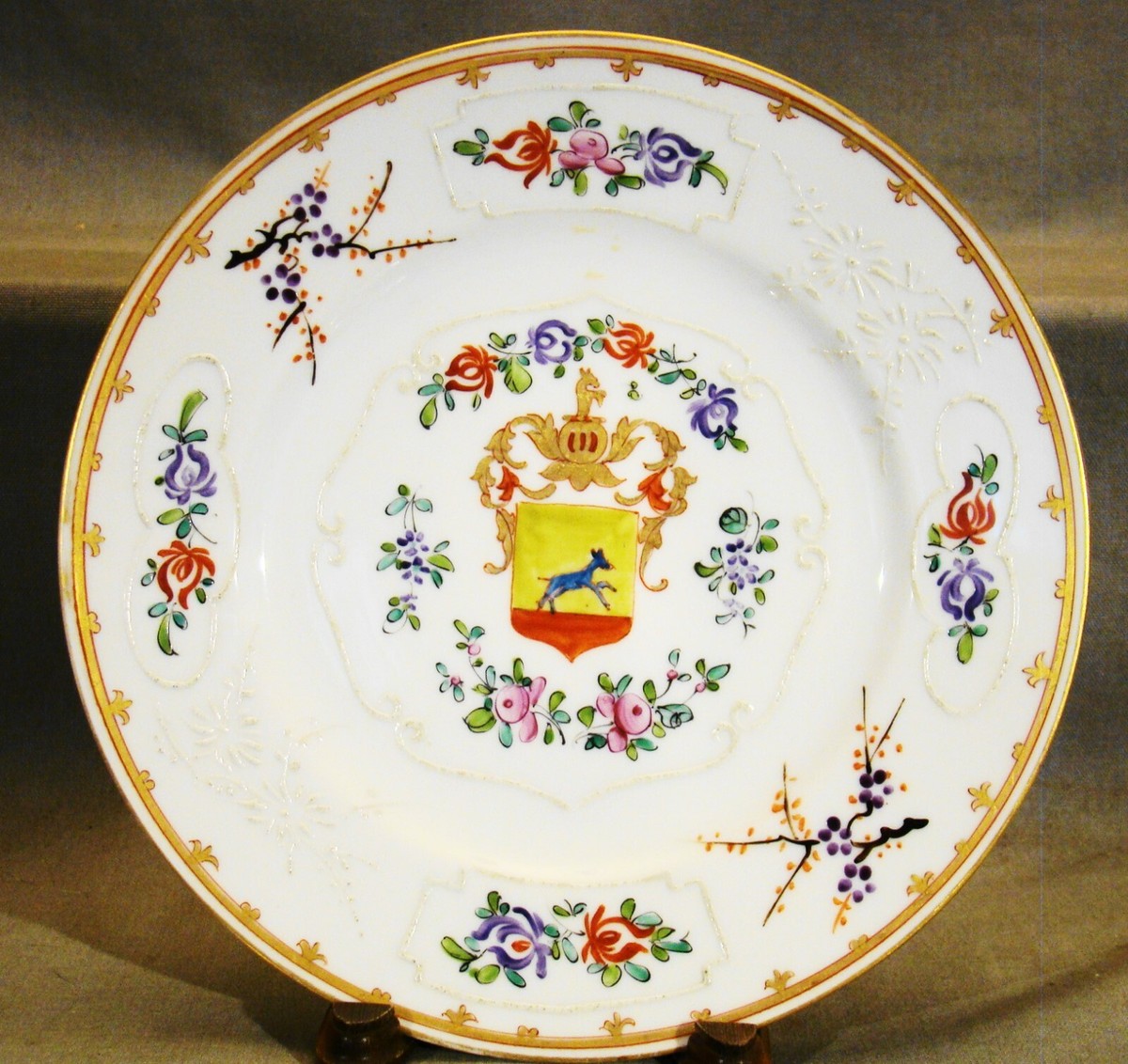 Fine Samson Porcelain Famille Rose Lowestoft Heraldic Chinese