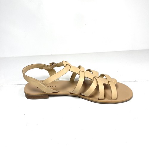 Talbots Women's Slingback Sandals Tan Leather Strappy Buckle Size 9M - Picture 2 of 12
