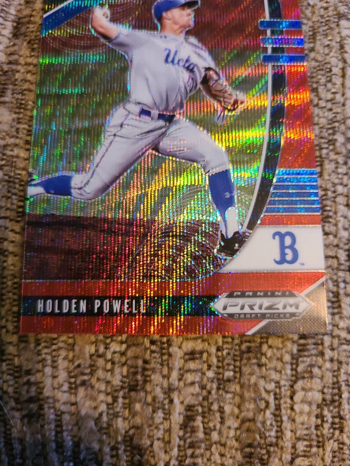 Holden Powell 2020 Panini Prizm Draft Picks Red Wave Baseball Card PDP94 - Image 3 of 4
