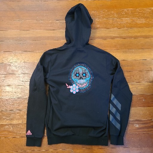 Adidas Damian Lillard Black Hoodie Mens Small Sweatshirt Black Pink  Halloween | eBay