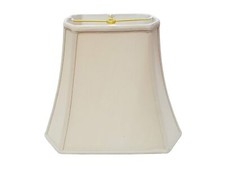 Royal Designs Rectangle Cut Corner Lamp Shade, Beige, 6 x 8 x 9 x 14 x 10.5