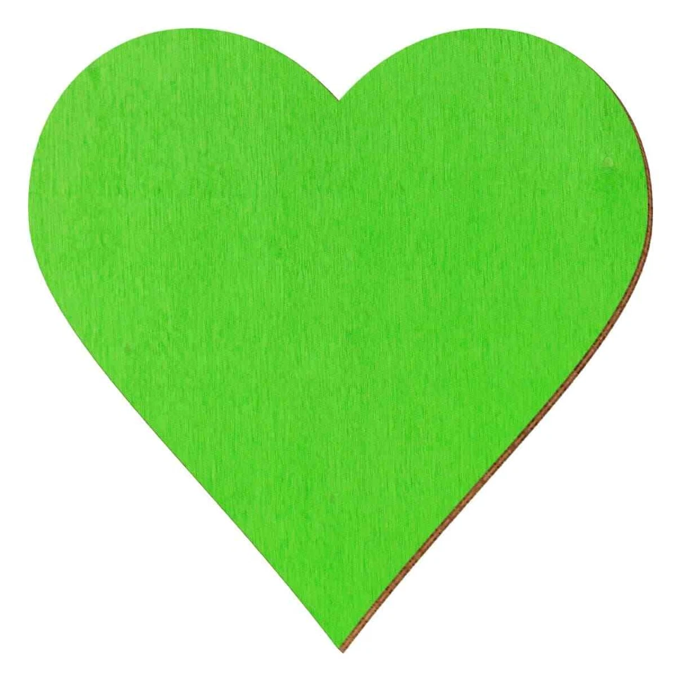 Hellgrüne Holz Herzen - Deko Zuschnitte Größenauswahl - Bild 1 von 1