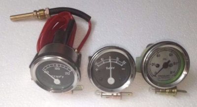 DAVID BROWN Tractor Gauge Set Temperature,Oil Pressure,Ammeter Mechanical