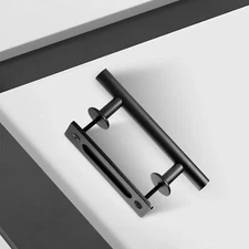 CCJH Sliding Barn Door Handles and Pulls Flush Hardware Set, Round Double Sided