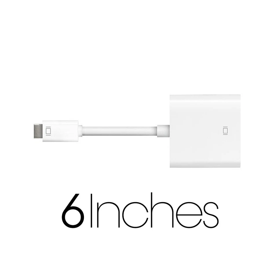 6" Mini DVI to DVI Adapter Cable Converter Video VGA Adapter for Laptop iMac - Image 4 of 4