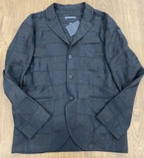 NWT 1298 John Varvatos Easy Fit Button Front Closure Jacket In Black Size:50