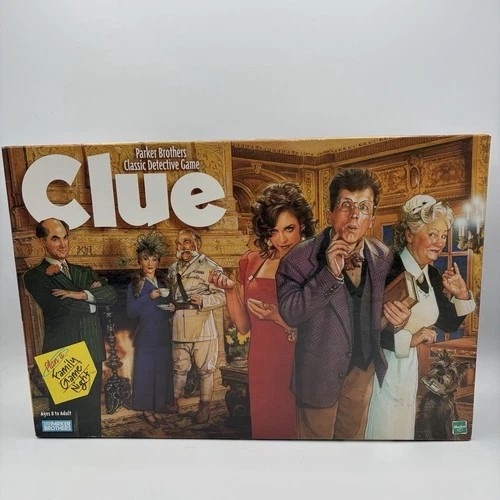 VINTAGE Clue COMPLETE Parker Brothers 1998 Classic Board Game Detective Whodunit