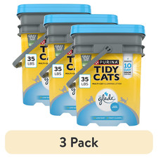  3 Pack Purina Tidy Cats Glade Clear Springs Scented Clumping Cat Litter, 35 lb