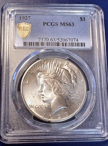 1927 PCGS MS63 U.S. Peace Dollar