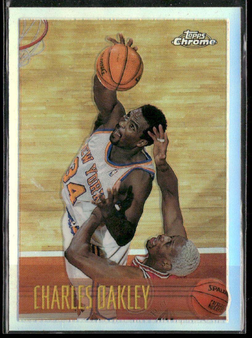 1996-97 Topps Chrome Basketball Chromium Refractor Charles Oakley #108