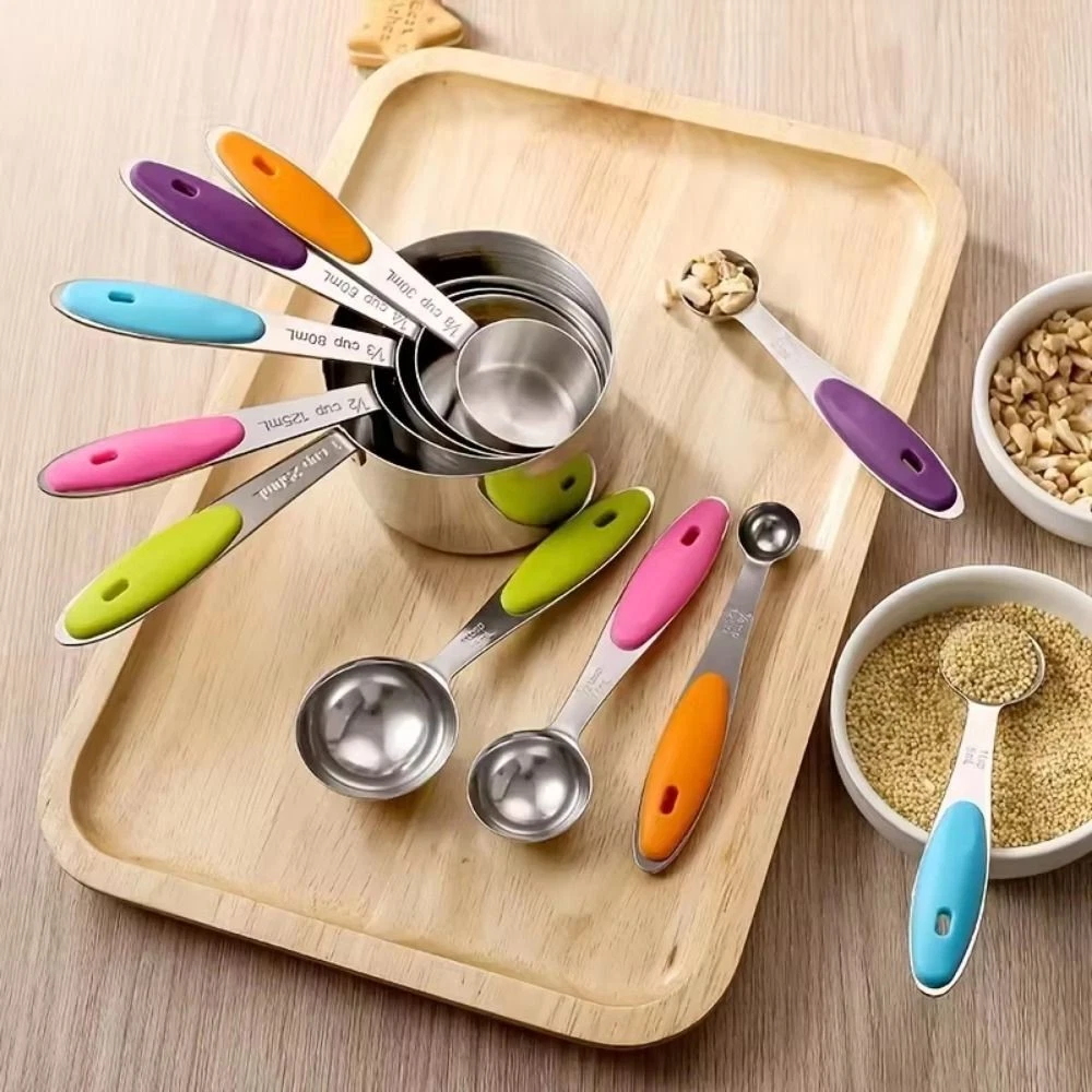 8/13Pcs Long Handle Measuring Cups Set Kitchen Measure Tool Coffee Measuring