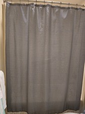 Black  White Stripe Contemporary, Modern Farmhouse, Minimalist Shower Curtain