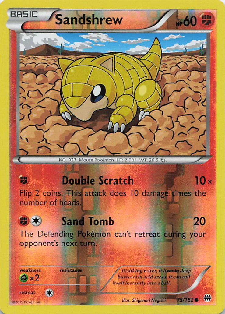 Sandshrew Common XY - BREAKthrough 75/162 LP Shigenori Negishi Reverse Holo