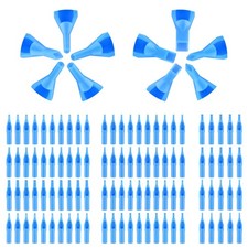 100 Piece Tattoo Tips Tubes 10 Sizes Disposable for Needles Round Diamond Flat