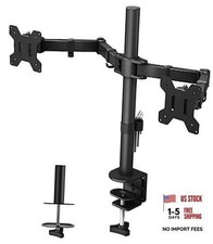 Dual Monitor Desk Mount, 13-27 Inch, 22lbs, VESA 75x75/100x100,Black  Full
