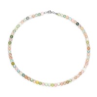 Multicolor Beryll Sterling Silber Halskette