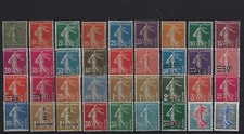 (38) TIMBRES FRANCE N*/** "SEMEUSE" 1903-1960 GROSSE COTE