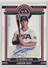 2022 Panini USA Baseball Stars & Stripes Blue Ink 46/499 Carson Page Auto 19gz