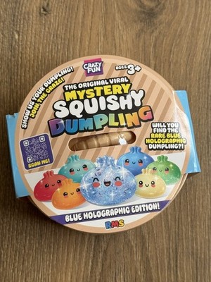 RMS Viral Blue Holographic Mystery Squishy Dumpling Fidget Toy - original versiegelt