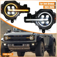 Pair LED Headlights For Ford Bronco 2021-2025 Raptor Style Head Lamps Assembly