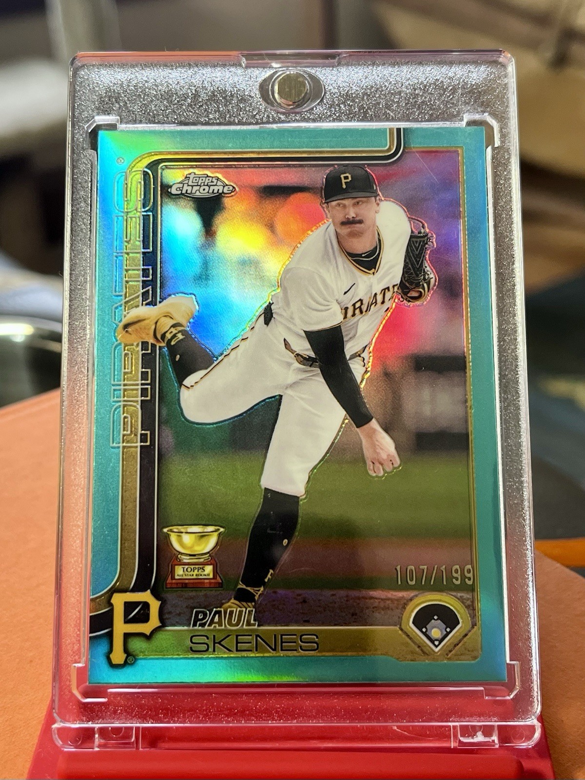 2025 Topps Chrome Paul Skenes #300 Aqua Refractor /199 Pirates ROY/CY