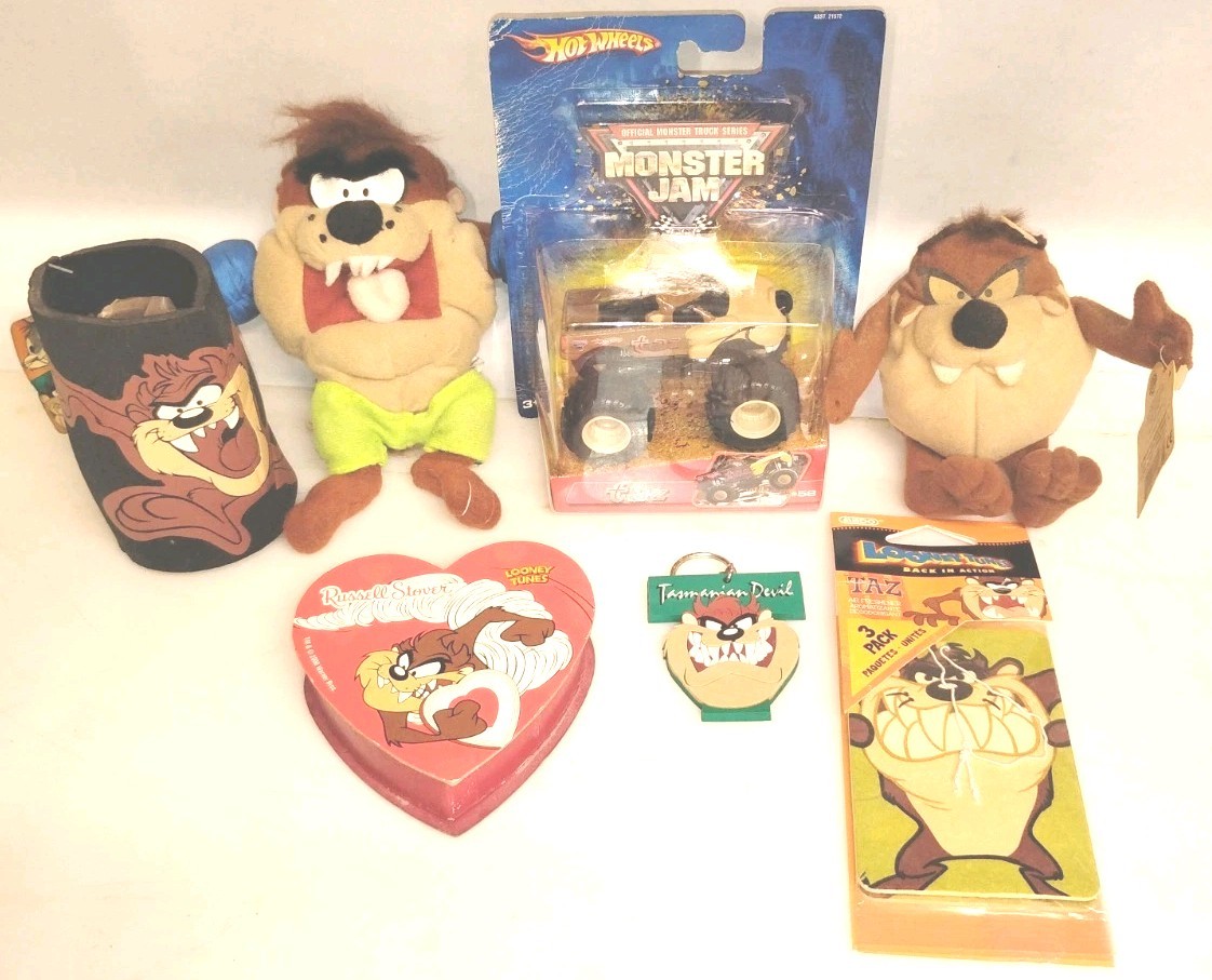 Tasmanian Devil Looney Tunes Hot Wheels Monster Jam Keychain Plush