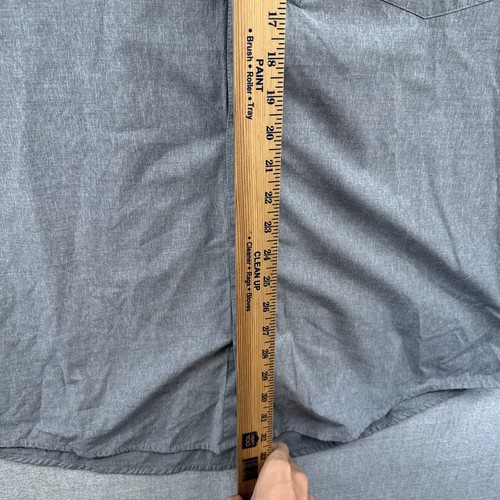 Texas Standard Western Feldhemd Herren 3XL grau kurzarm Perlen Druckknopf Tasche - Bild 9 von 14