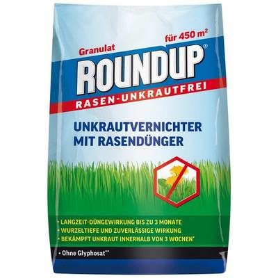 ROUNDUP  RASEN-UNKRAUTFREI Granulat mit Rasendünger 9 kg für ca. 450 m²