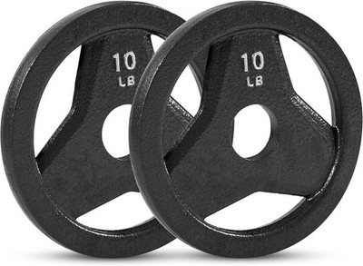 2PCS Olympic 2''Cast Iron Grip Weight Plate for Strength Training Weightlifting