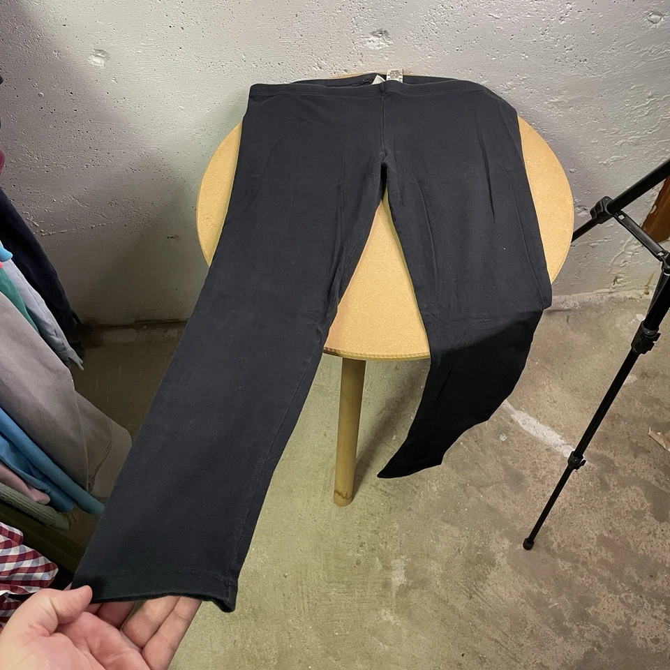 Leggings elásticos capri "So" negros lisos usados para mujer talla grande envío gratuito Foto 2 de 4