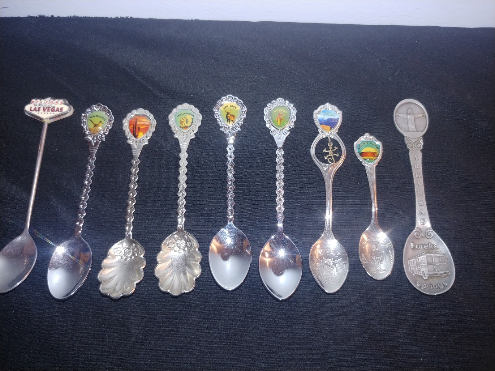 Lot of 9 Souvenir Collector Spoons States 