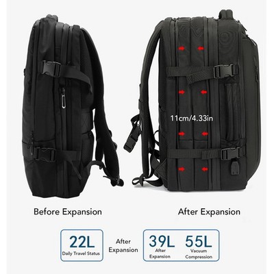 Air Backpack With Pump USB Charging Port Water Proof Large Capacity 22L-55L Vacu