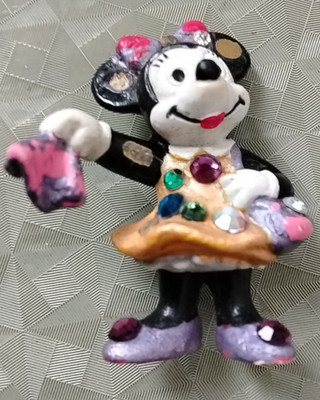 Vintage WALT DISNEY / BULLY Brosche Mini Maus Bullyland ca. 1985