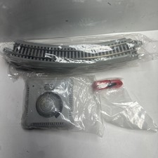 Bachmann HO Scale 6 E-Z Track Lot of 9  Gray Curved Track W/transformer Read