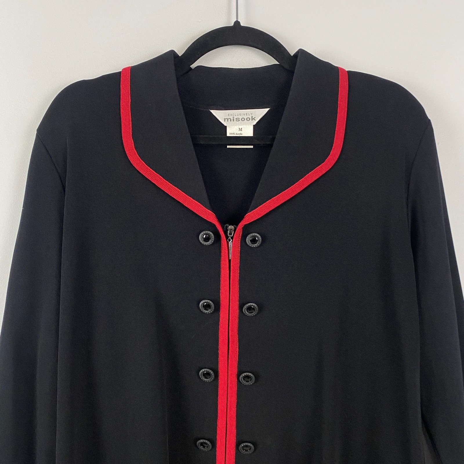 Misook Full Zip Acrylic Basic Jacket Long Sleeve … - image 2