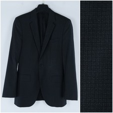 Mens HUGO BOSS Blazer 34R UK Size Pin Check Black Wool Sport Coat Jacket
