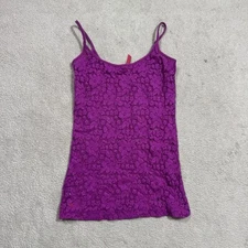 Ruby Ribbon Shirt Womens Extra Small Magenta Lace Cami Tank Top Floral Pullover