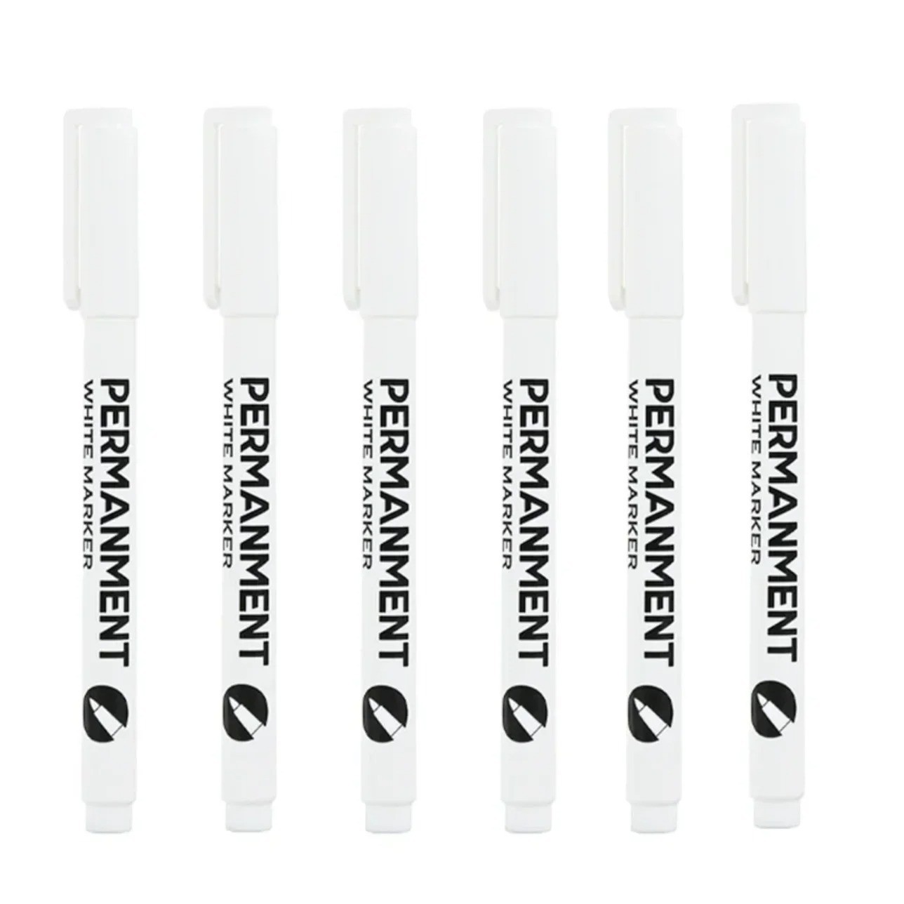 6 Pack  Acrylic White Paint Pens  White Permanent Marker with Extra Fine Point