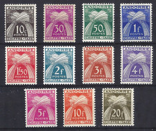 ANDORRE FRANCAIS - TIMBRE-TAXE SÉRIE N° 21/31 COMPLETE - NEUFS**
