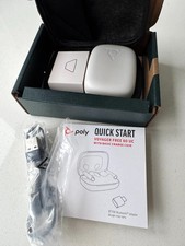 POLY Voyager Free 60 UC Wireless Earbuds w/ Mic Bluetooth WHITE +BT700 220758-01