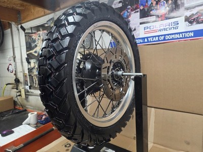 08-18 Kawasaki KLR 650 Rear Wheel Rim & Tire STRAIGHT 17X2.5 41025-1445-WC 