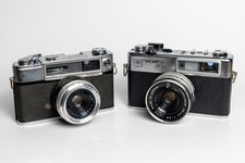 Yashica MG-1 minister-D 35mm Rangefinder 2 Cameras Case - Silver - YASHINON