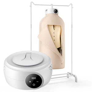 Séchoir de vêtements portatifs Uimoso PTC Chauffage & LED Afficher le sac de séchage 5-H Minuterie 600W