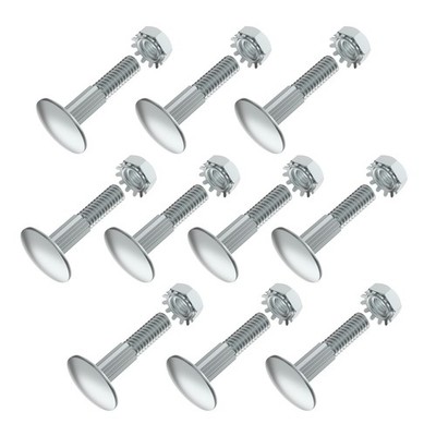 Sxkxm Box Truck Roll Up Door Parts 1-1/4'' Carriage Bolt & Hex One Size, white 